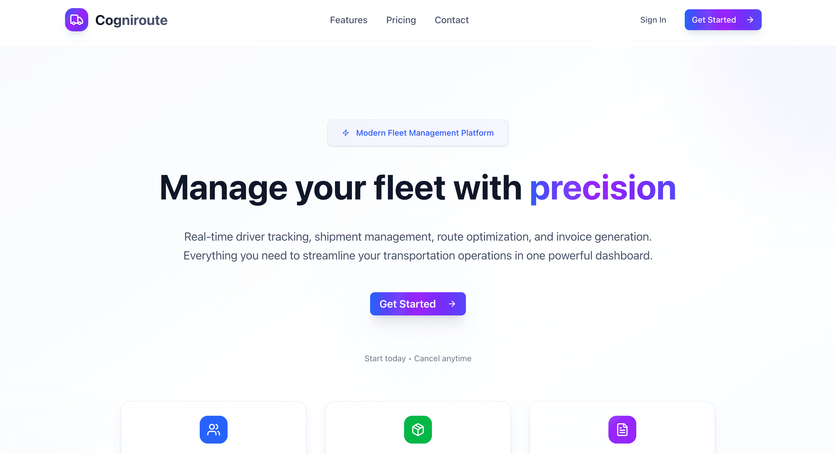 Cogniroute - B2B Logistics SaaS Platform
